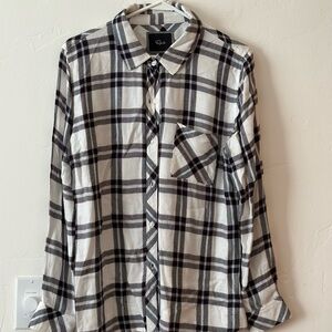 Rails Black and White Plaid Casual Shirt